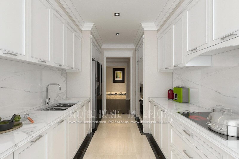 Thiết kế tủ bếp cao cấp chung cư TSQ hiện đại Thiết kế tủ bếp đẹp