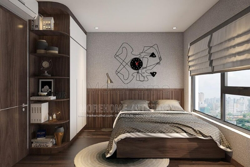 Thiết kế cửa sổ lớn cho phòng ngủ hiện đại giúp tăng độ thông thoáng cho cả căn phòng. Thiết kế phòng ngủ nhà phố