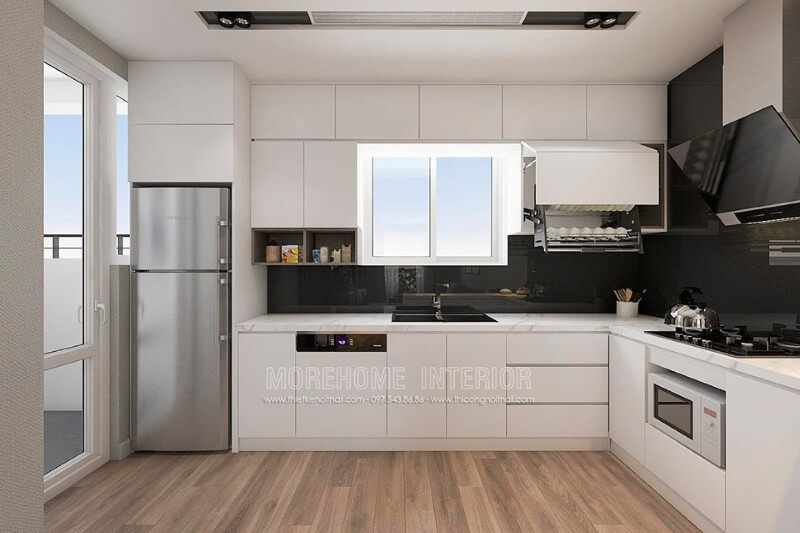 Mẫu tủ bếp gỗ công nghiệp đẹp và ấn tượng Thiết kế và sản xuất tủ bếp đẹp