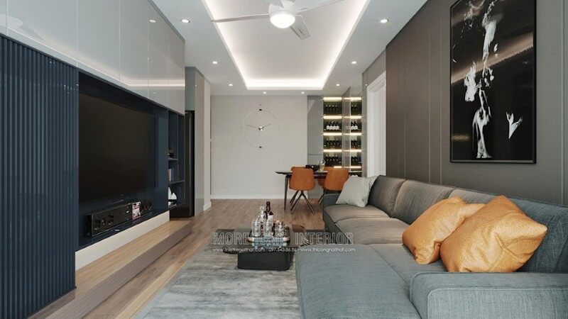 Thiết kế phòng khách chung cư phong cách hiện đại